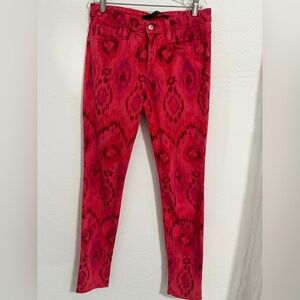Joe’s Jeans Geranium Tribal Print Skinny Ankle Jeans W27